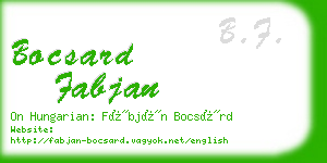 bocsard fabjan business card